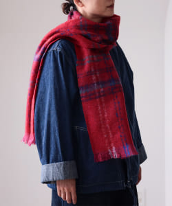 FRENCH FACTORY / MOHAIR SCARF PLAID マフラー