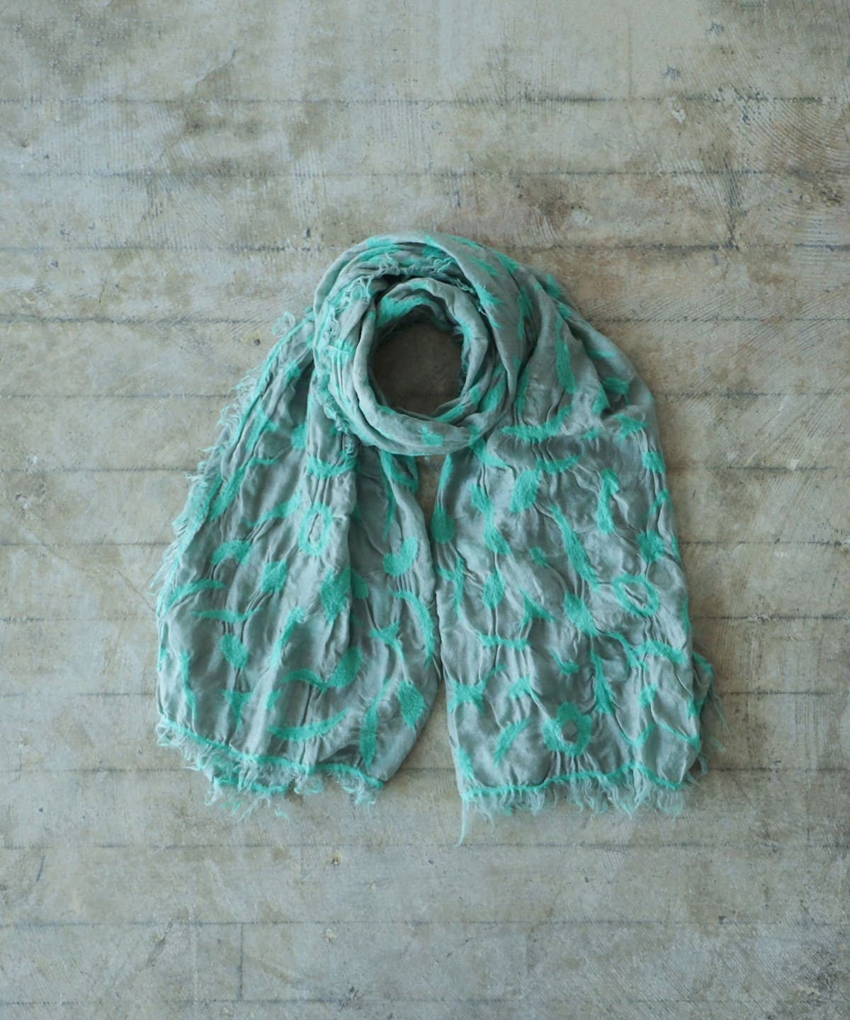 JURGEN LEHL / ウールシルクフェルトスカーフ ファッション雑貨 WOMEN MINT. GREEN ONE SIZE JURGEN LEHL / ウールシルクフェルトスカーフ ファッション雑貨 WOMEN MINT. GREEN ONE SIZE