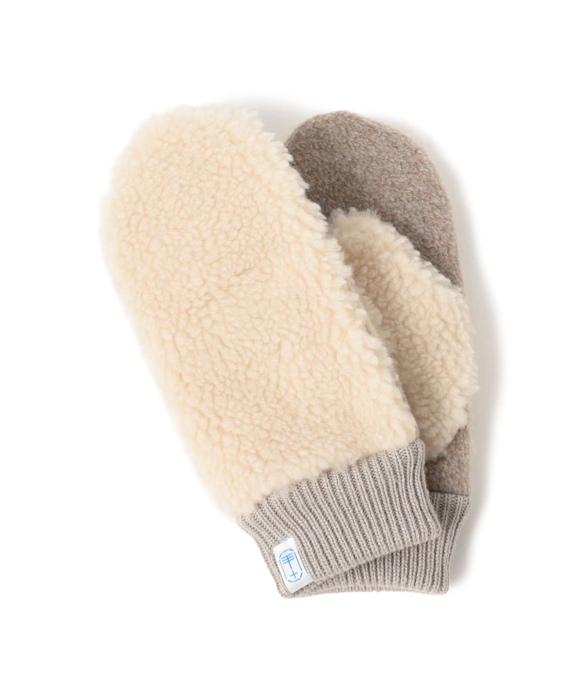ytet. eg POP UP STORE 2025ztet. / tuft boa mitten ~g JUNIOR t@bVG BEIGE ONE SIZE