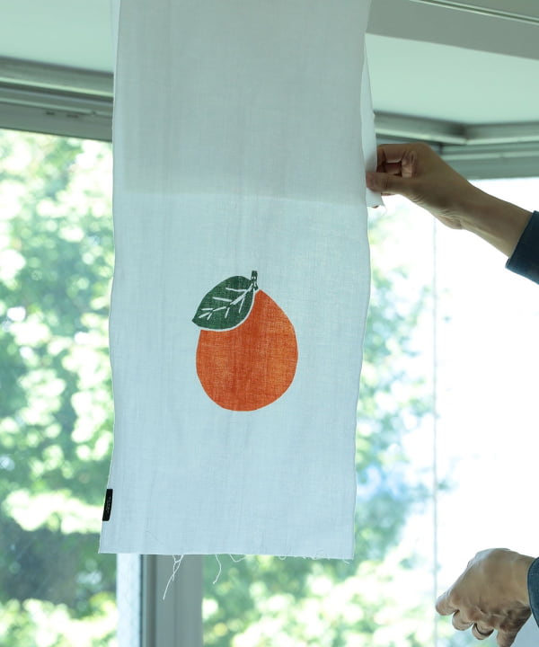 fennica（フェニカ）【別注】Mustakivi / 手ぬぐい オレンジ