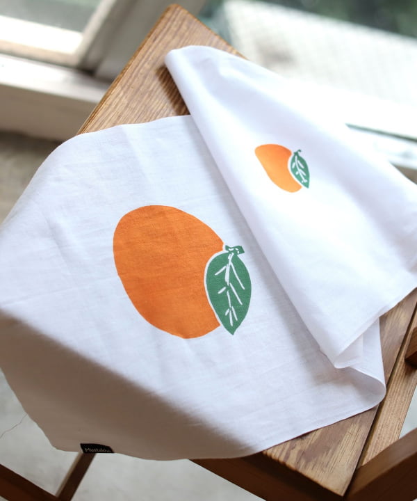 fennica（フェニカ）【別注】Mustakivi / 手ぬぐい オレンジ