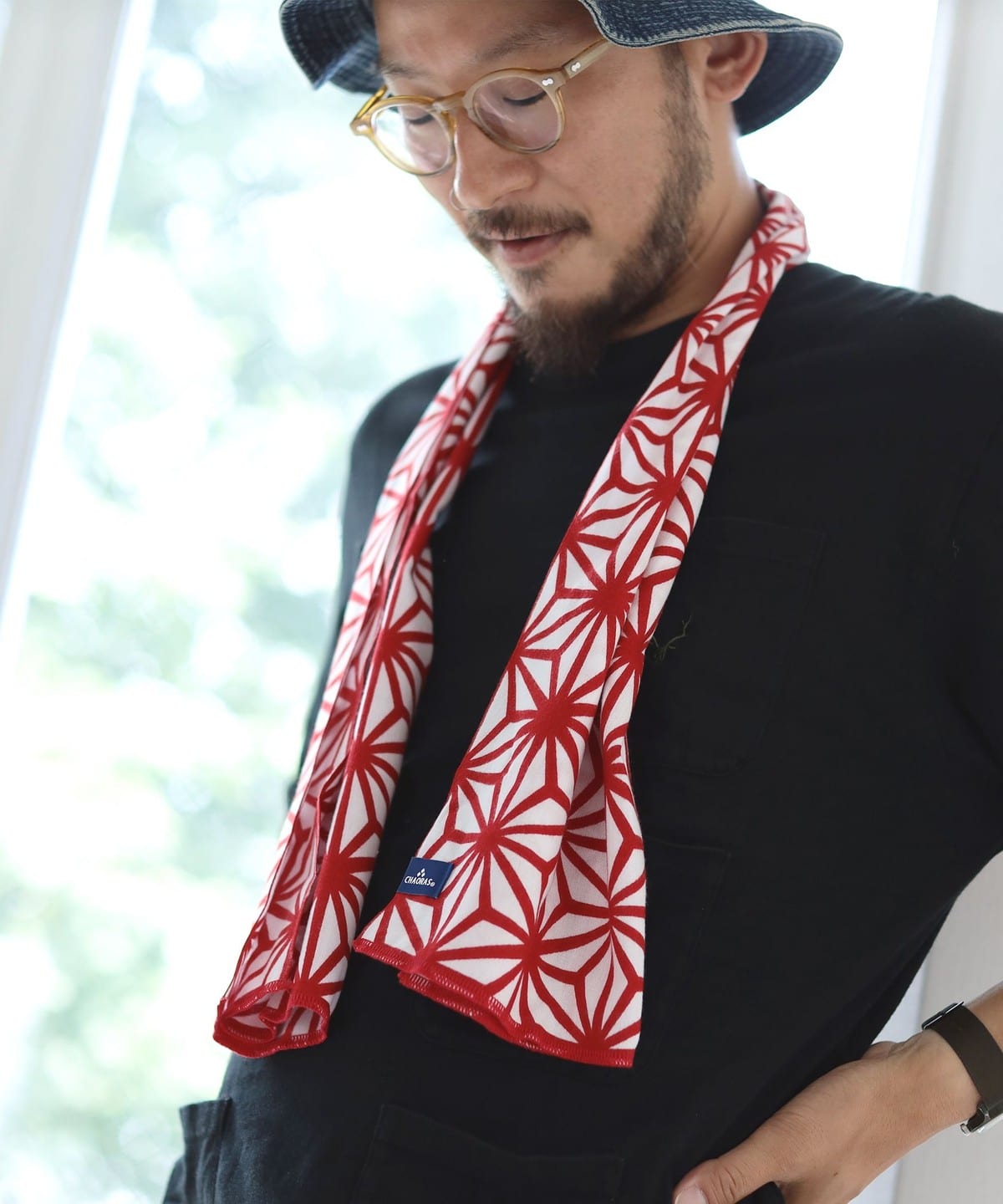 CHAORAS チャオラス / スポーツ 手ぬぐい 其の二 インテリア MEN 麻の葉(紅白) ONE SIZE CHAORAS チャオラス / スポーツ 手ぬぐい 其の二 インテリア MEN 麻の葉(紅白) ONE SIZE