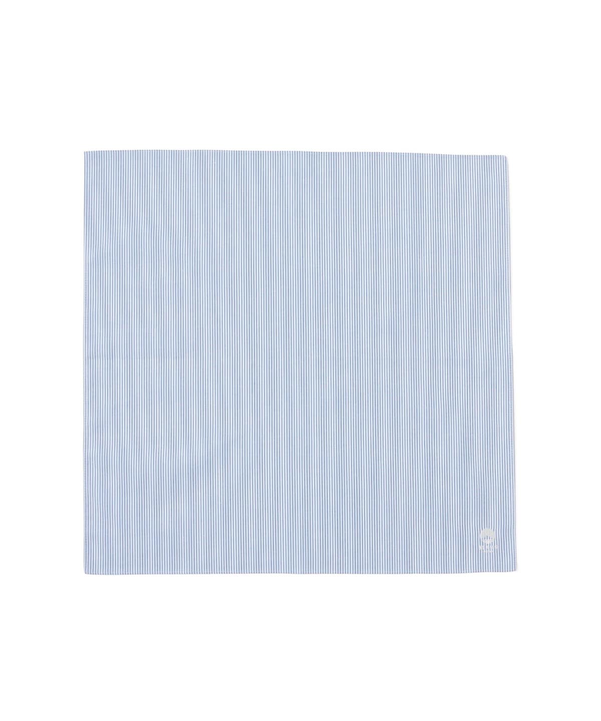 播州織 〈BEAMS JAPAN ビームス ジャパン〉ロゴ刺繍入り ハンカチ 財布・小物 MEN 青ストライプ ONE SIZE 播州織 〈BEAMS JAPAN ビームス ジャパン〉ロゴ刺繍入り ハンカチ 財布・小物 MEN 青ストライプ ONE SIZE