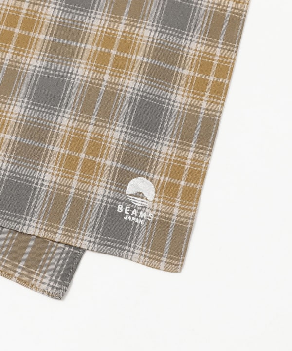 Banshu-ori embroidered logo cotton handkerchief