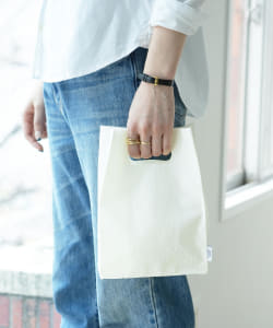 小松マテーレ × BEAMS JAPAN / 別注 KONBU バゲットバッグ S
