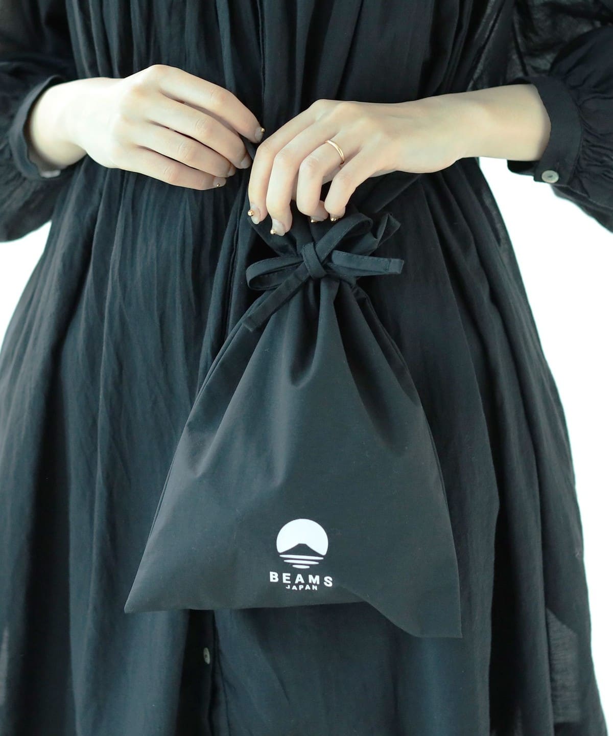 BEAMS JAPAN（ビームス ジャパン）ロゴ 巾着 ショルダー バッグ
