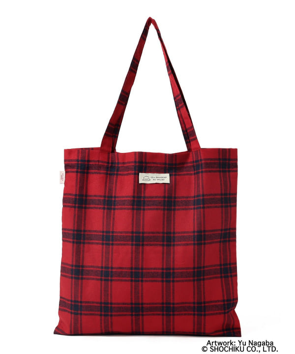 BEAMS JAPAN BEAMS JAPAN Yasujiro Ozu × BEAMS JAPAN / Anniversary logo tote  bag check (bag tote bag) mail order | BEAMS