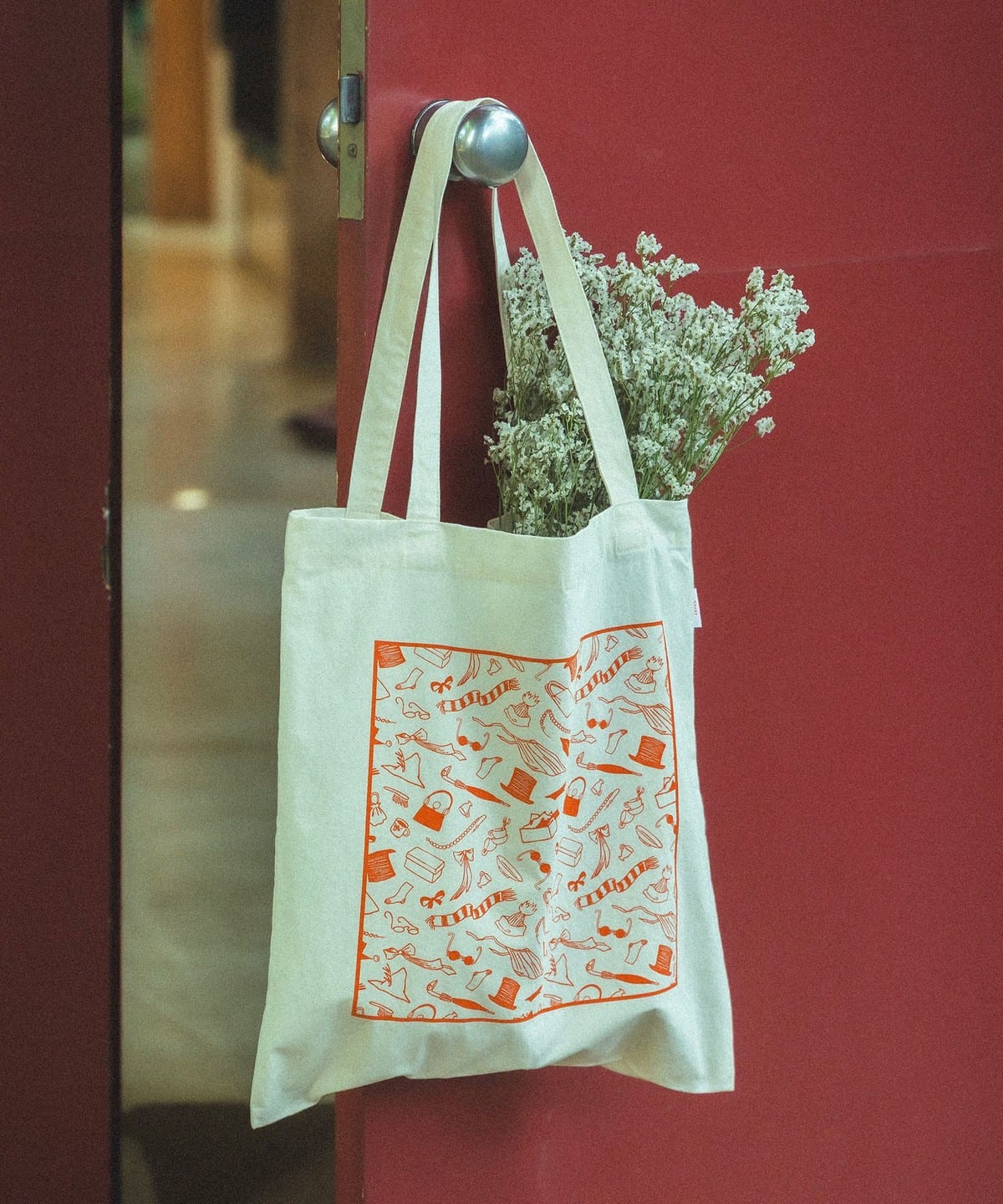 【COLLABORATION】MOOMIN ARABIA / ショッピング トートバッグ バッグ WOMEN NATURAL/ORANGE ONE SIZE 【COLLABORATION】MOOMIN ARABIA / ショッピング トートバッグ バッグ WOMEN NATURAL/ORANGE ONE SIZE