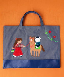 【別注】familiar / ファミリア デニム おけいこ バッグ 干支「午」