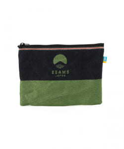 高田織物 × BEAMS JAPAN / 別注 フラットポーチ デニム