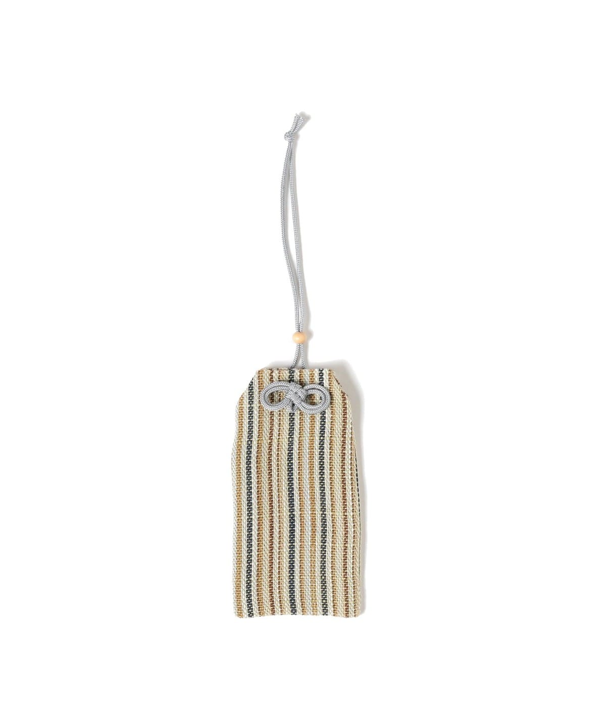 山崎麻織物工房 / 能登上布 お守り袋 財布・小物 MEN 多色縞の薄茶色 ONE SIZE 山崎麻織物工房 / 能登上布 お守り袋 財布・小物 MEN 多色縞の薄茶色 ONE SIZE