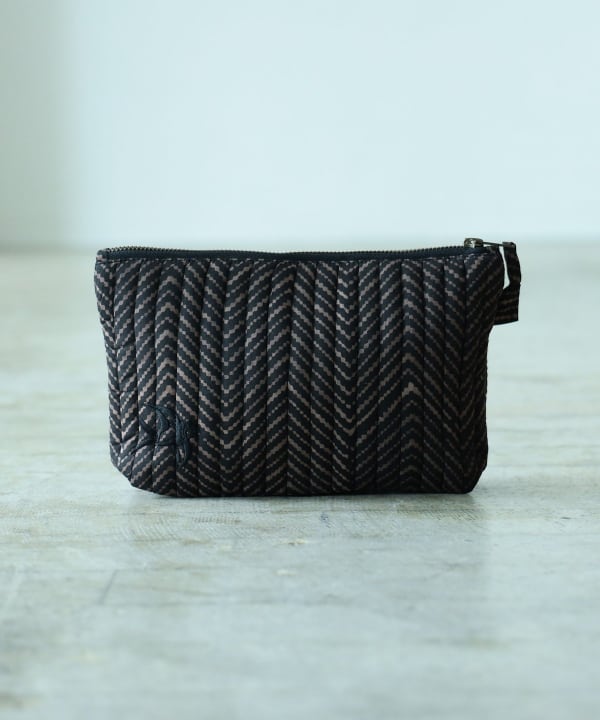 fennica（フェニカ）インドブロックプリント ツバメ刺繍 ポーチ