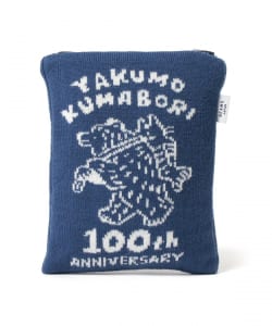 [Yakumo] Wood Carved Bear, Salmon Bear, Jacquard Pouch
