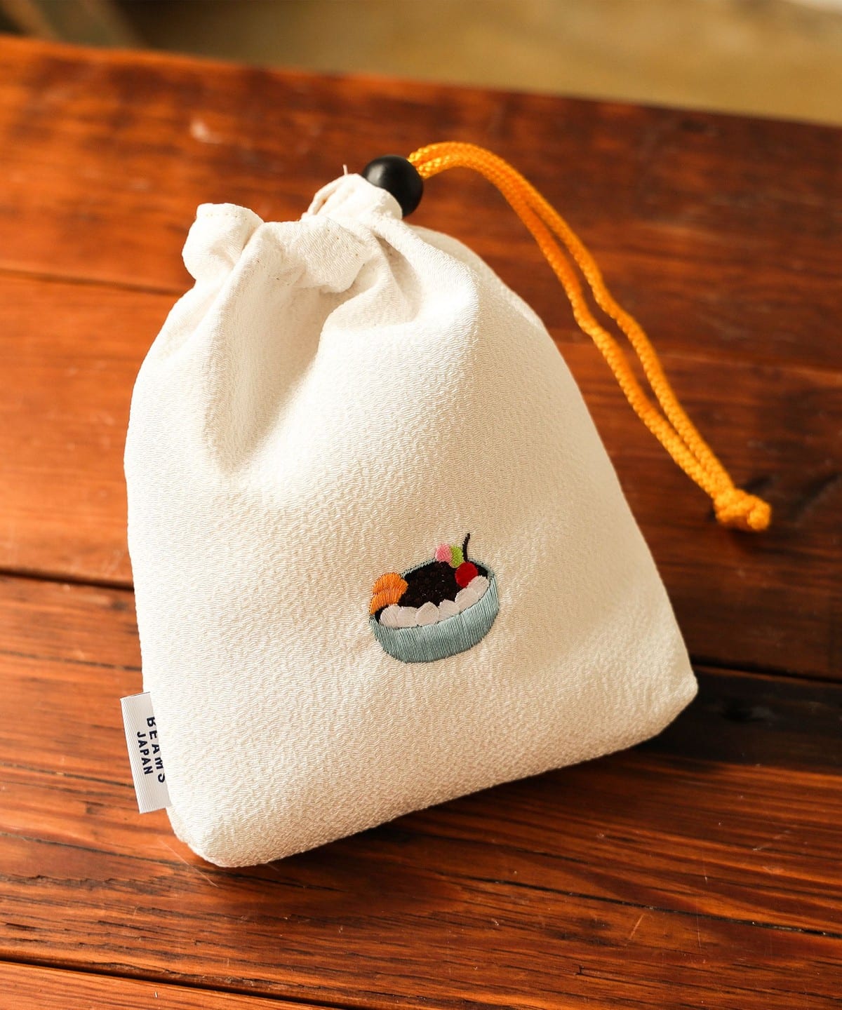 和菓子刺繍 巾着 バッグ WOMEN あんみつ ONE SIZE 和菓子刺繍 巾着 バッグ WOMEN あんみつ ONE SIZE