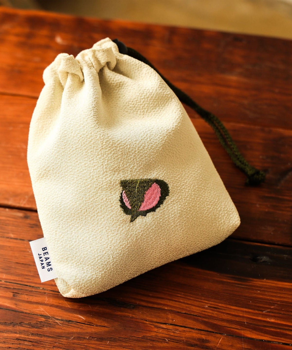 和菓子刺繍 巾着 バッグ WOMEN 桜餅 ONE SIZE 和菓子刺繍 巾着 バッグ WOMEN 桜餅 ONE SIZE