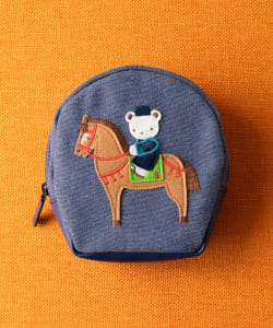 【別注】familiar / ファミリア デニム ポーチ 干支「午」