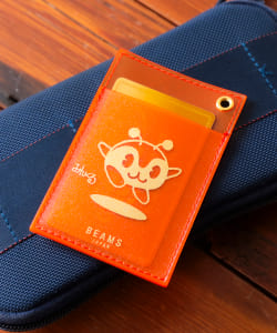 BEAMS JAPAN meets とえいろ / みんくる・とあらん パスケース オレンジ