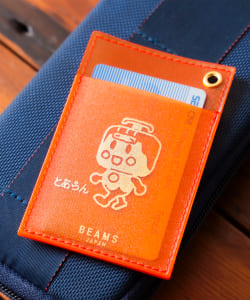 BEAMS JAPAN meets とえいろ / みんくる・とあらん パスケース オレンジ