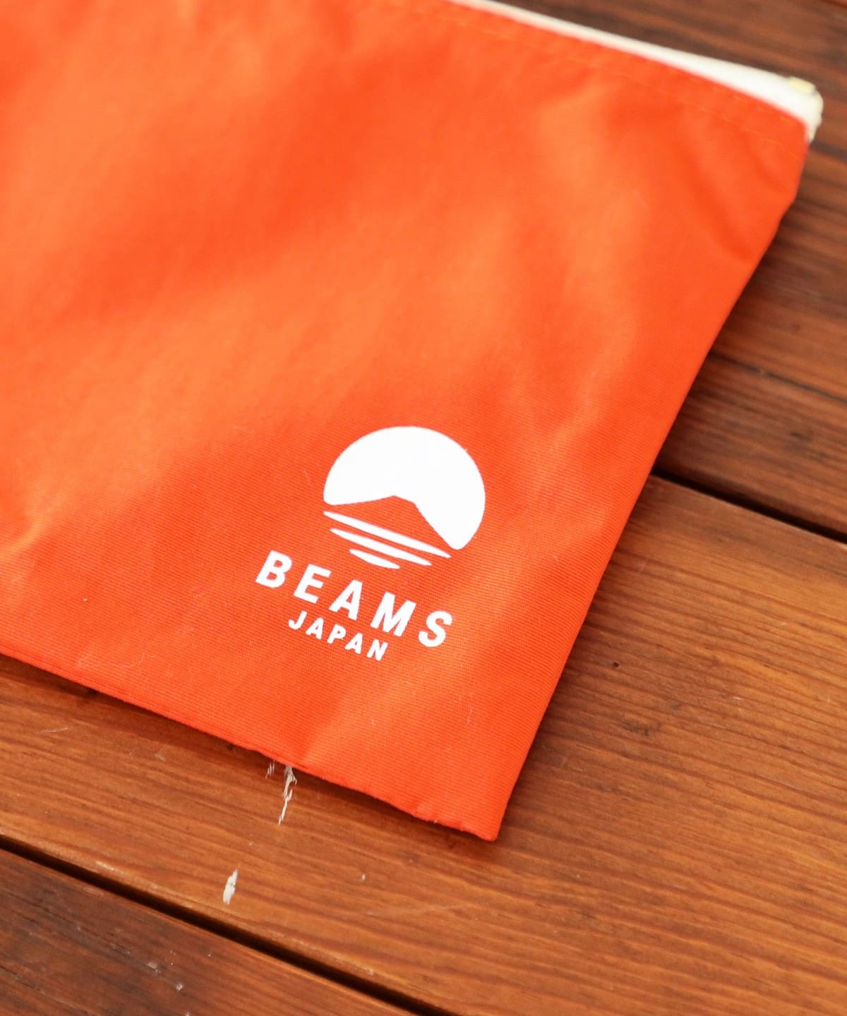 BEAMS JAPAN（ビームス ジャパン）ロゴ フラットポーチ L（財布・小物