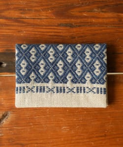 【別注】弘前こぎん研究所 / 草木染め 二つ折り名刺入れ