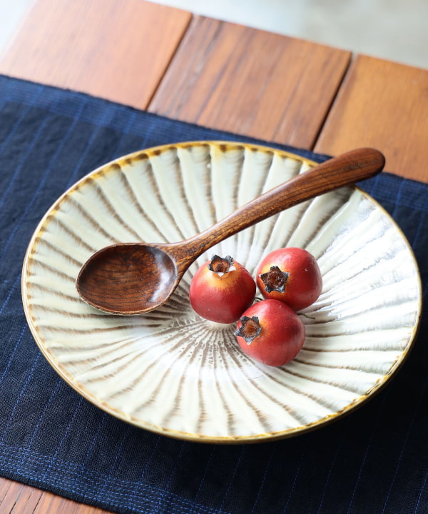 *I799【坂本浩二窯】国の重要無形文化財 小鹿田焼大皿飛白文 素敵なおまけ付 I799坂本浩二窯国の重要無形文化財 小鹿田焼大皿飛白文