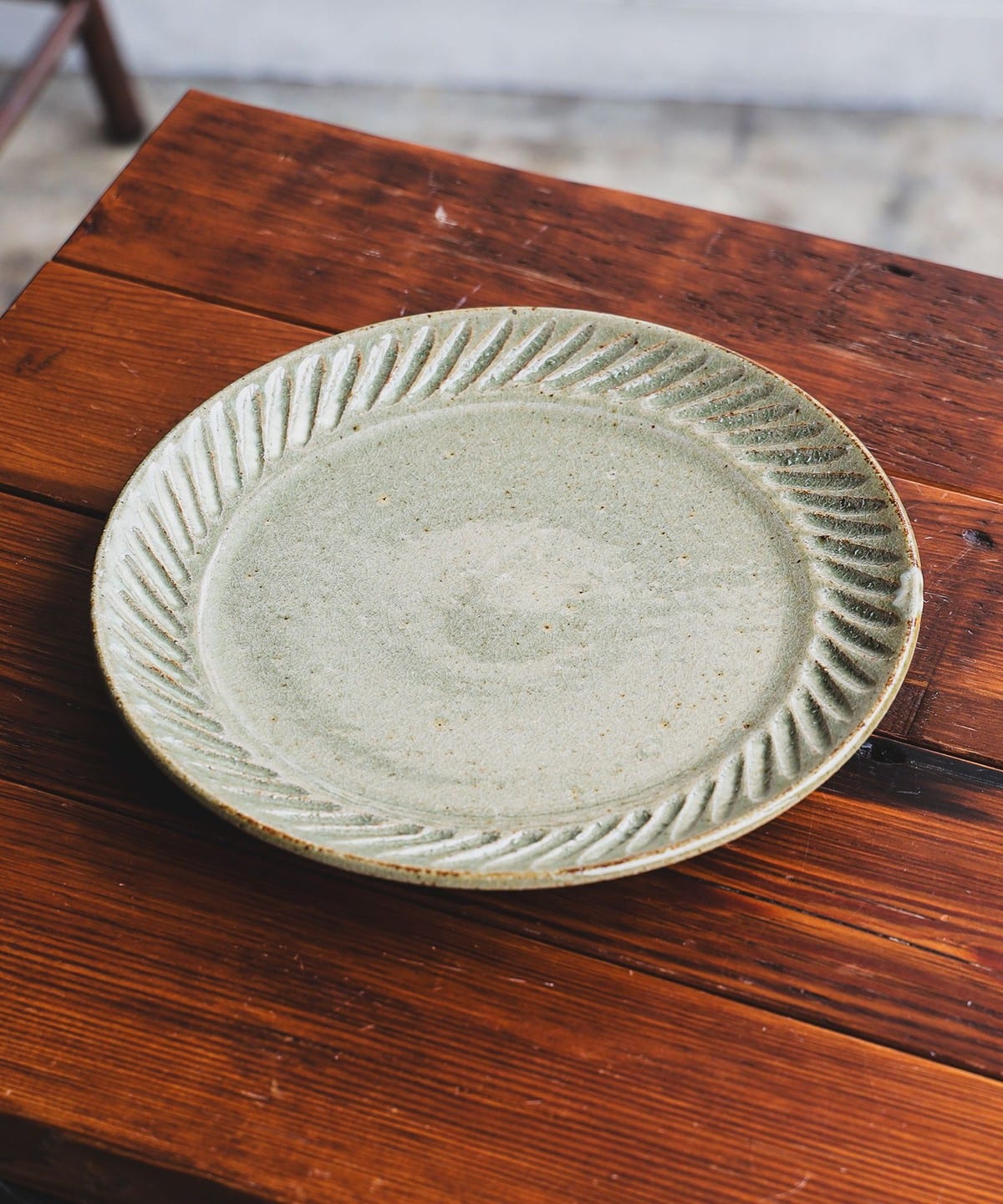 かじや窯 / 7寸リム皿 食器・キッチン・食品 MEN 灰/しのぎ ONE SIZE