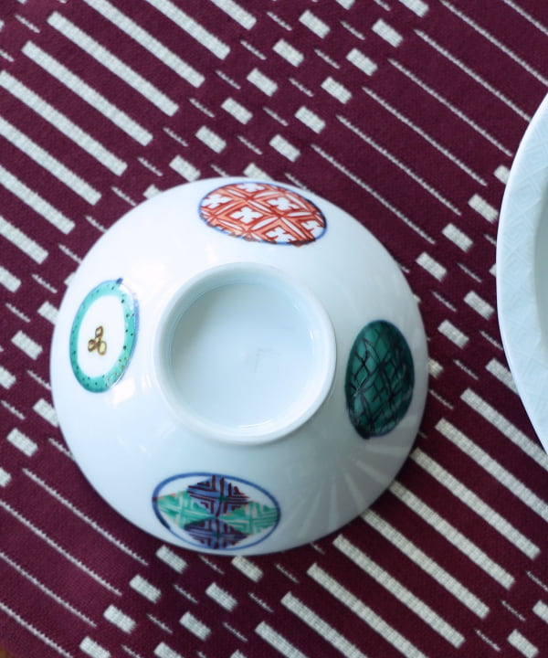 祐工窯 / 阿部眞士 色絵 飯碗