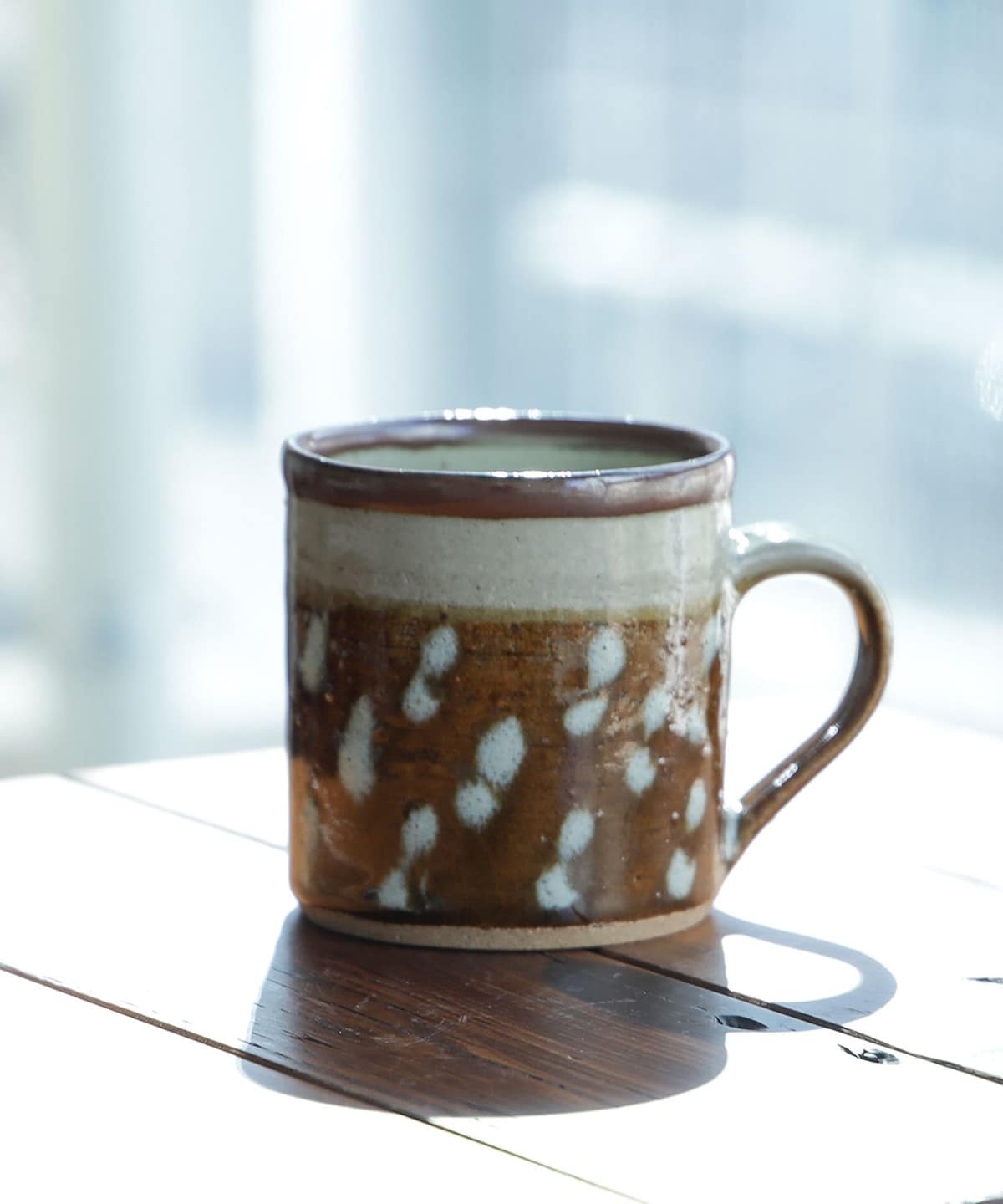 濱田窯 ハマダガマ / 益子焼 マグカップ 食器・キッチン・食品 MEN 飴釉白差 ONE SIZE