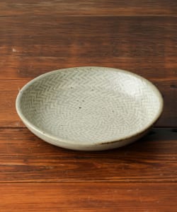 島岡製陶所 / 島岡桂 縄文象嵌 楕円皿