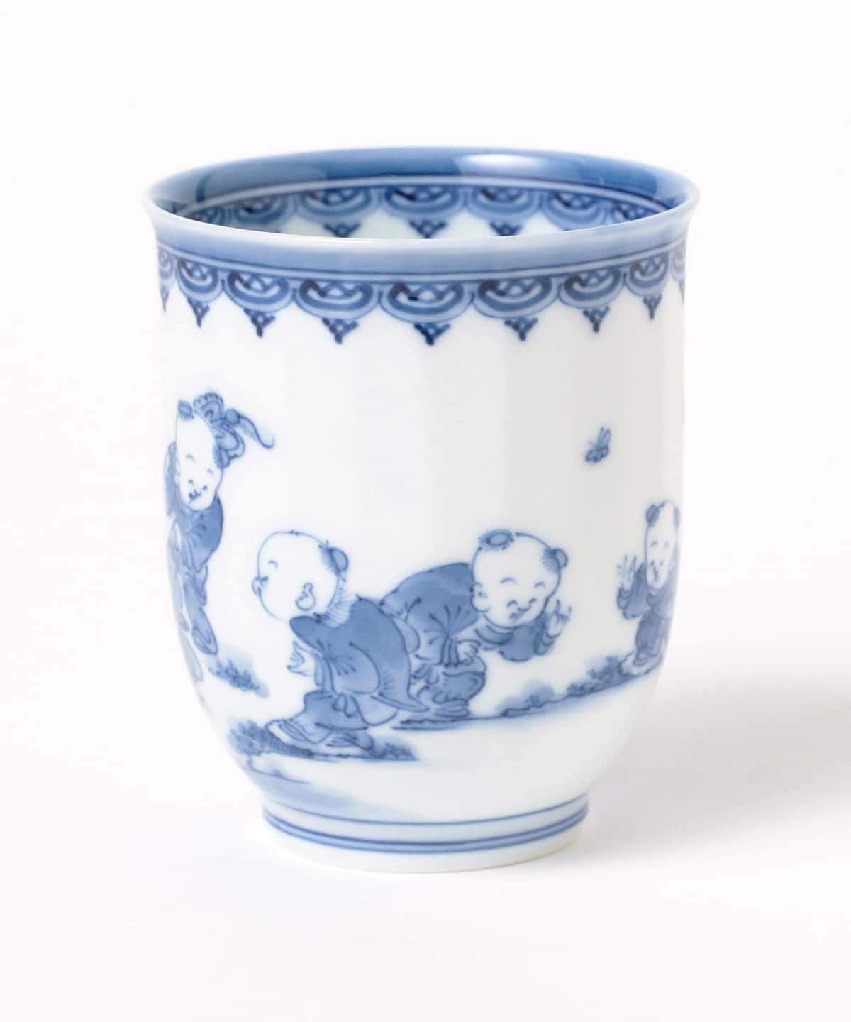 2479 平戸松山作　唐子絵　茶器セット　宝瓶1客　湯呑5客 2479 平戸松山作 唐子絵 茶器セット 宝瓶1客 湯呑5客