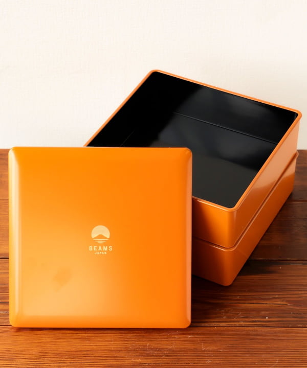 BEAMS JAPAN（ビームス ジャパン）【別注】越前漆器 お重 二段 橙