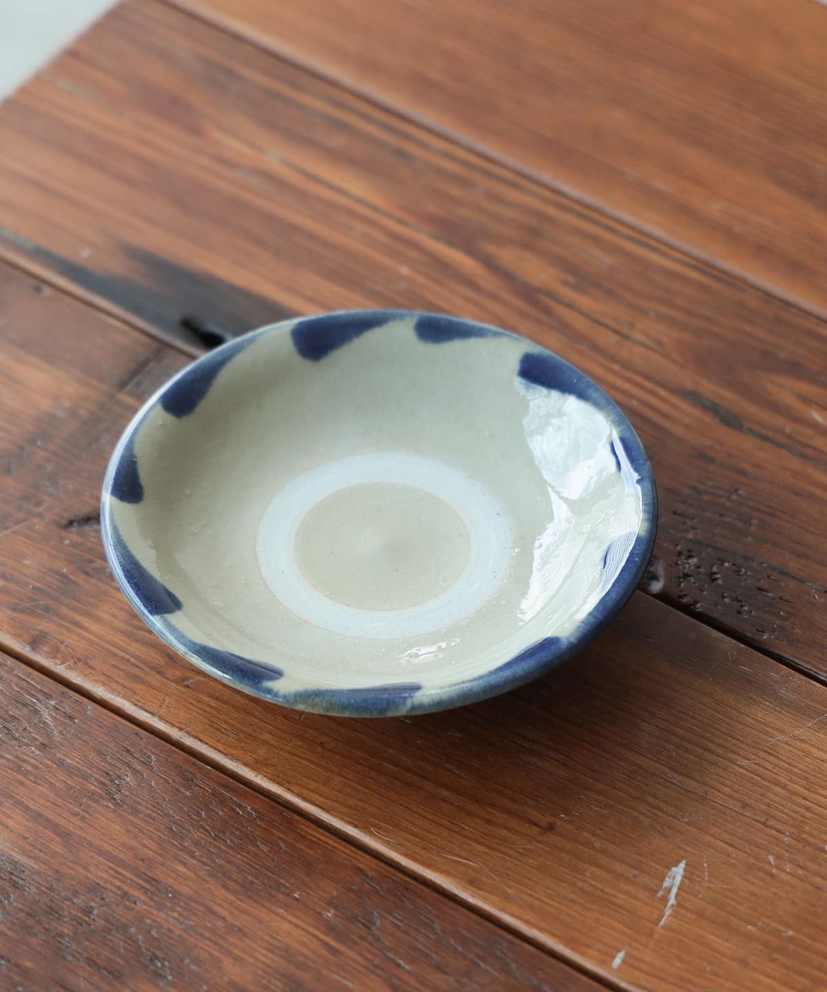 読谷山焼 北窯 松田米司 / 4寸皿 △ 食器・キッチン・食品 MEN コバルト縁波 ONE SIZE 読谷山焼 北窯 松田米司 / 4寸皿 △ 食器・キッチン・食品 MEN コバルト縁波 ONE SIZE