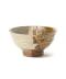 飴釉泥並掛分茶碗