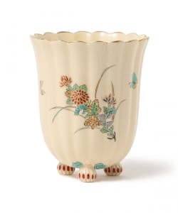 沈壽官窯 / 白薩摩 菊脚フリーカップ