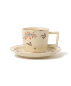 沈壽官窯 / 白薩摩 コーヒーカップ＆ソーサー 桜雀