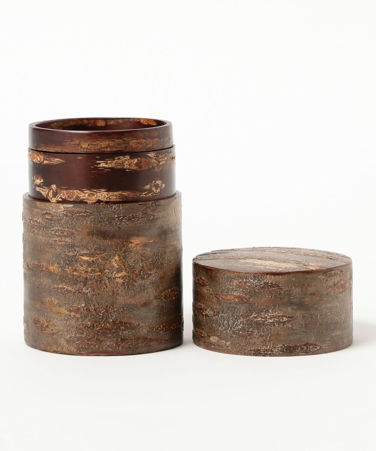 BEAMS JAPAN（ビームス ジャパン）藤木伝四郎商店 / 総皮茶筒 大 霜降