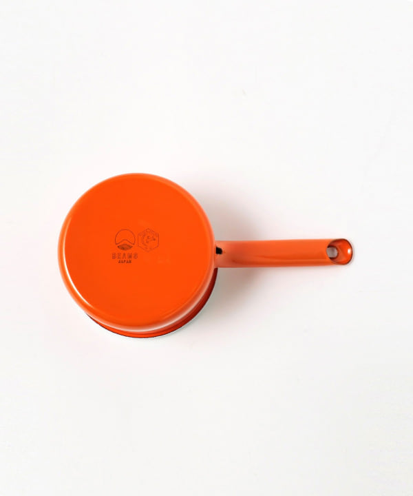 BEAMS JAPAN (BEAMS JAPAN) [Special order] Tsuki Usagi mark / Enamel sauce  pan orange 12cm (Tableware, kitchen, food, kitchen tools) on sale | BEAMS