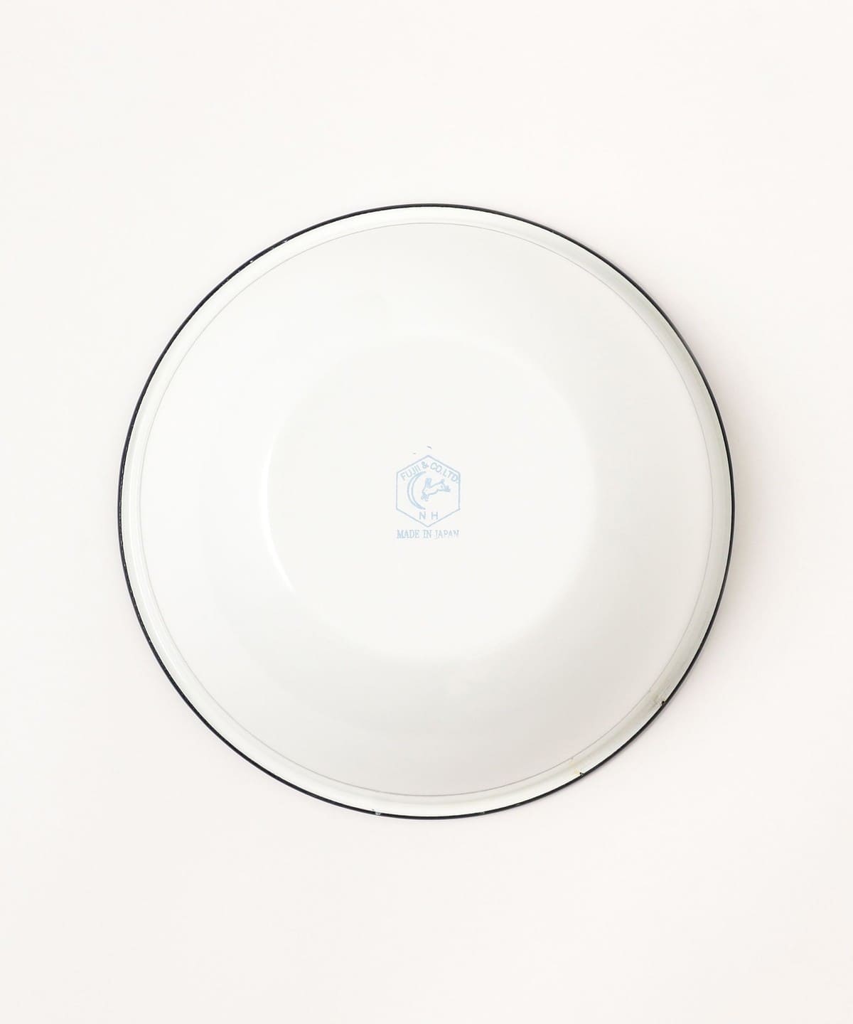 Tsuki Usagi White Enamel Bowl With Navy Blue Detailing – Japanese Taste