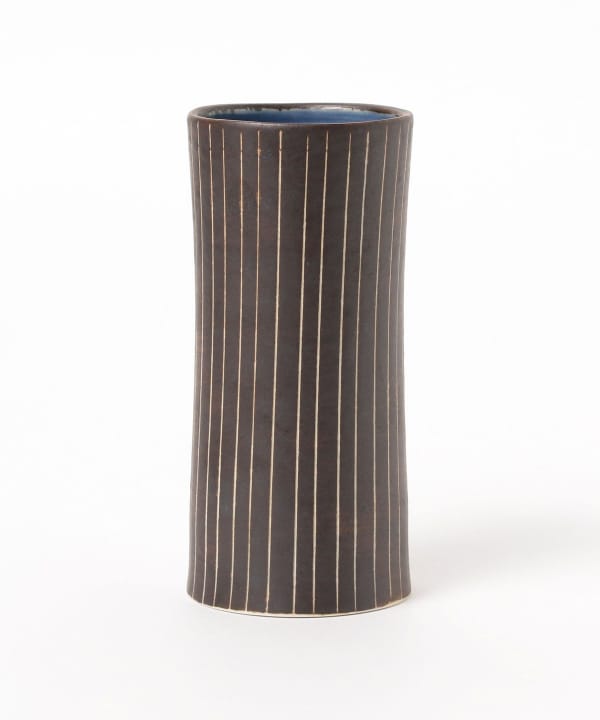 fennica（フェニカ）浦富焼 / 平田俊之 黒刷毛 花器 花瓶（インテリア