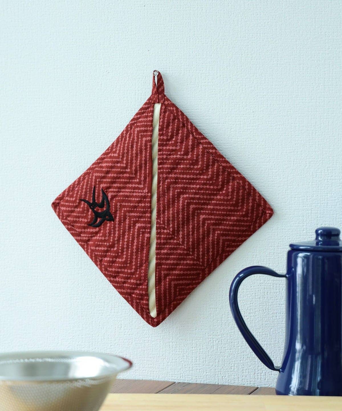 fennica（フェニカ）インドブロックプリント ツバメ刺繍 ミトン（食器