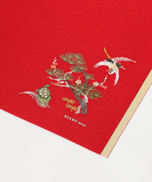 BEAMS JAPAN（ビームス ジャパン）紅白 刺繍 ランチョンマット