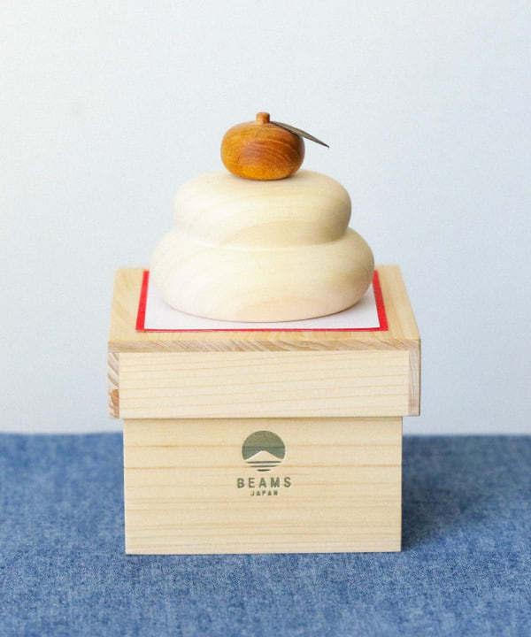 〖別注〗けやき工芸 谷口 / 木の鏡餅 ミニ