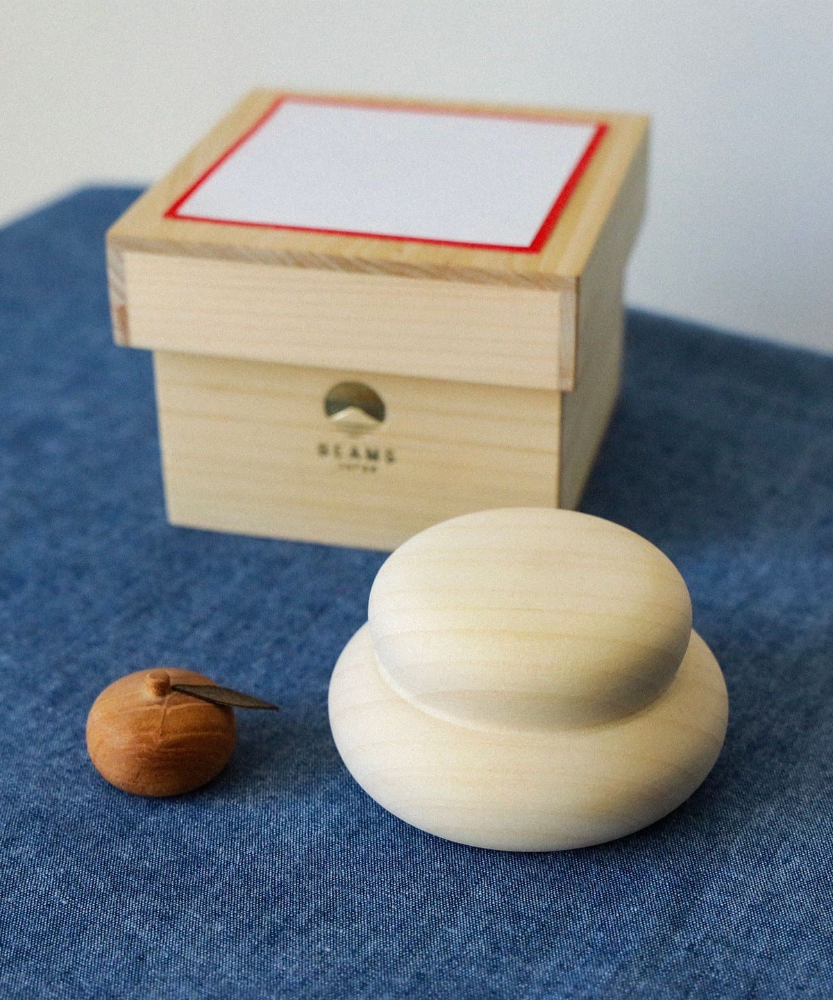 【別注】欅工藝 谷口 / 木製鏡餅 迷你