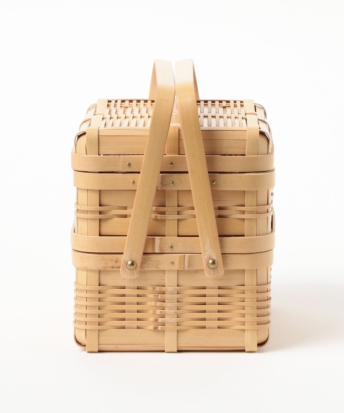 fennica beams購入　フィンランド白樺かご fennica（フェニカ）鹿児島市竹工芸振興組合 / 長方形二段 白竹籠 ②