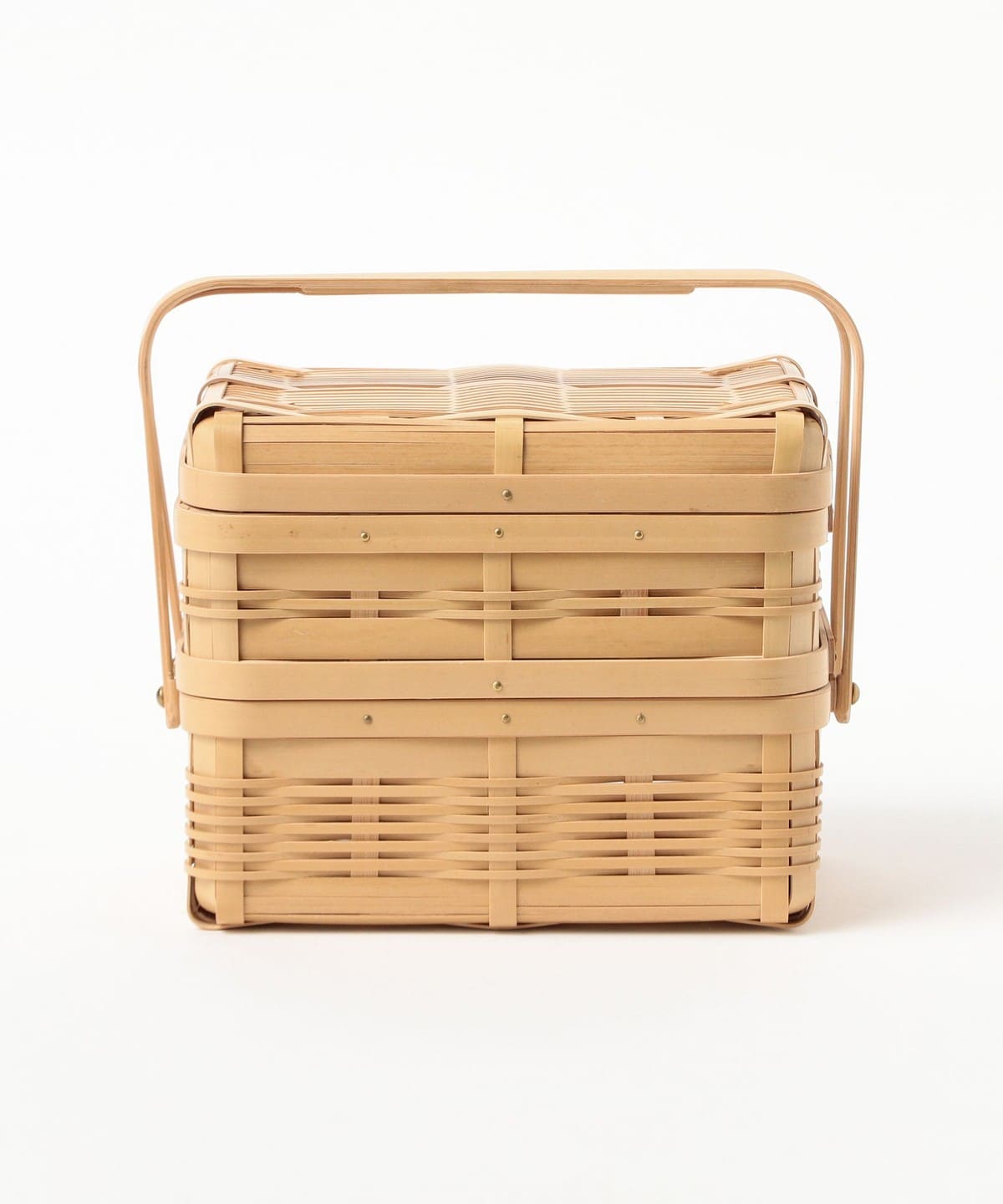 fennica（フェニカ）鹿児島市竹工芸振興組合 / 長方形二段 白竹籠 ②