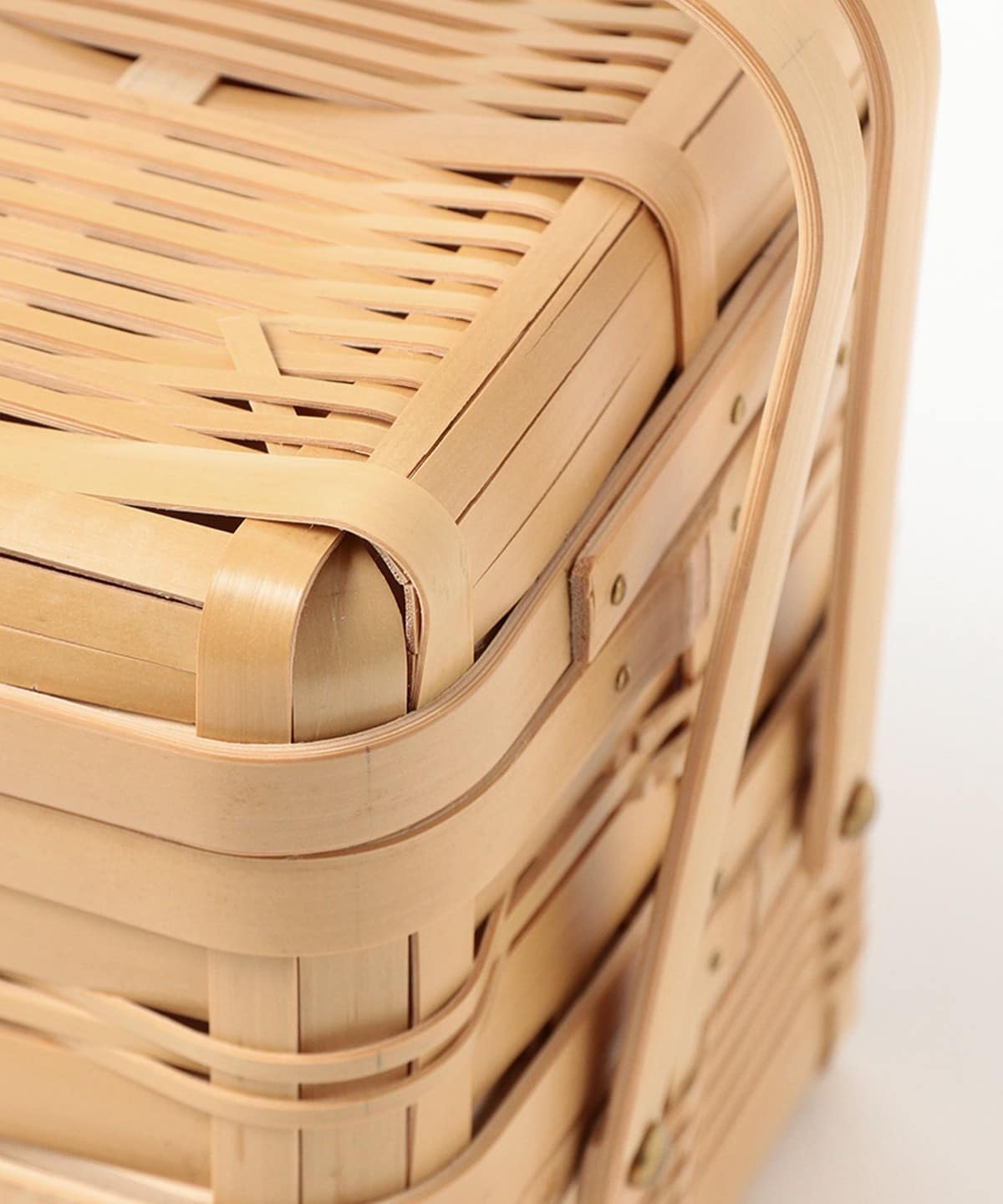 fennica（フェニカ）鹿児島市竹工芸振興組合 / 長方形二段 白竹籠 ②