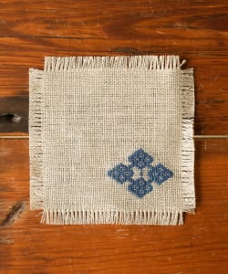 【別注】弘前こぎん研究所 / 草木染め コースター