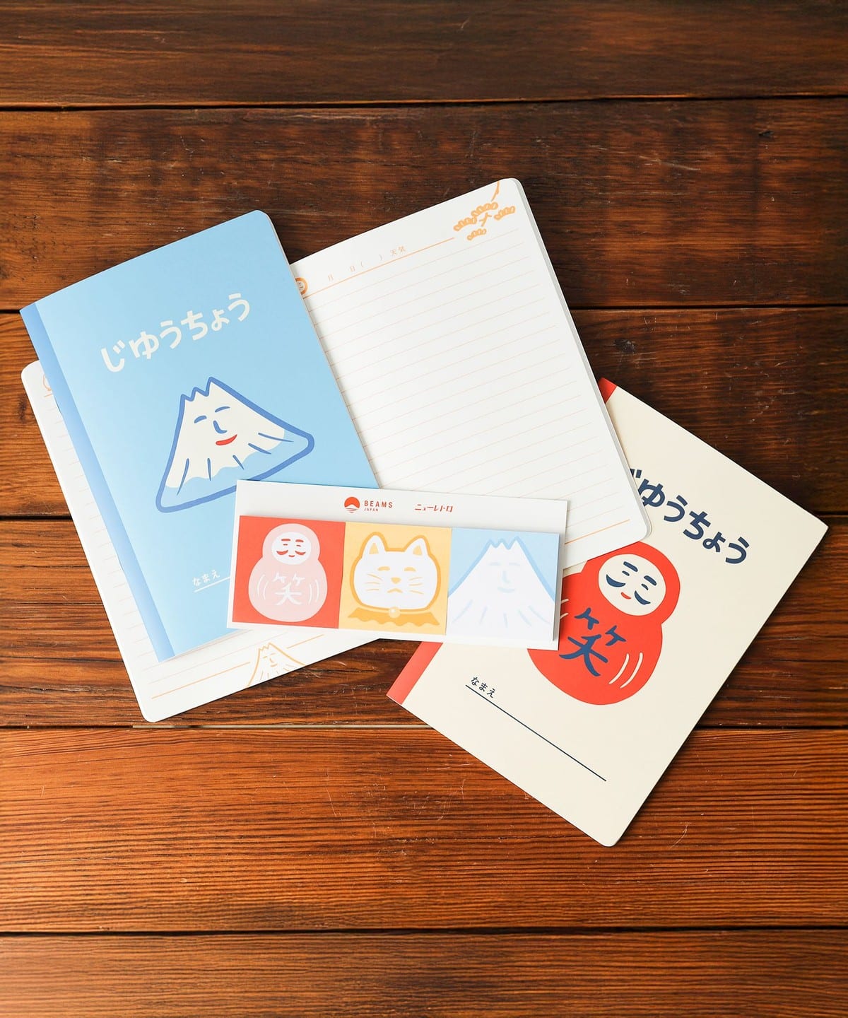 【別注】NEW RETRO / 吉祥物 自由筆記本 3冊組
