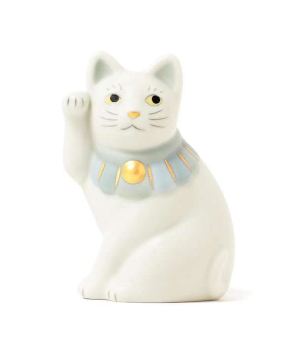 揺れる招き猫、白黒、シャンパンピンクカラー水晶【加工クラック染め】 招き猫 | 江戸木目込み 招き猫 風水(中) | 黒色 | 柿沼人形