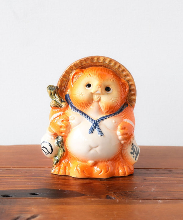 ジェームズ出品 BEAMS JAPAN（ビームス ジャパン）【別注】信楽焼 たぬき 橙 中
